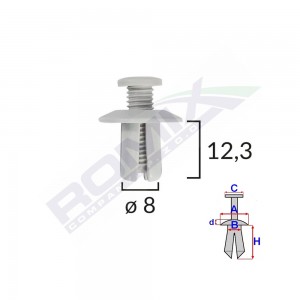 Clips fixare universal - alb set 10 buc