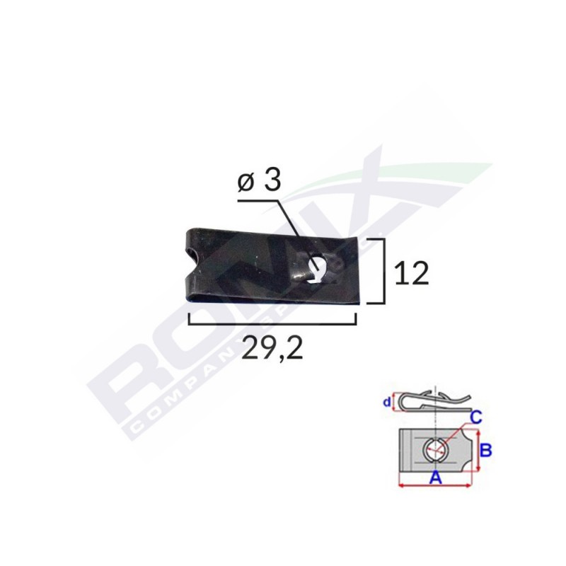 Clips fixare universal - negru set 25 buc - 61601 - ROMIX