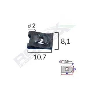 Clips fixare universal - negru set 25 buc, ROMIX