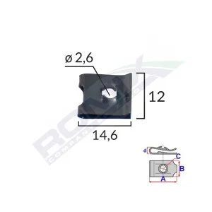 Clips fixare universal - negru set 25 buc, ROMIX