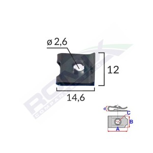 Clips fixare universal - negru set 25 buc