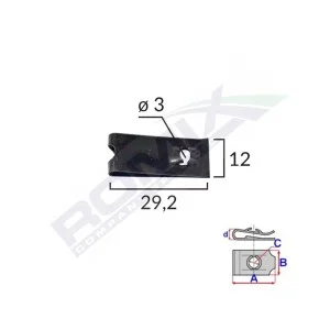 Clips fixare universal - negru set 25 buc, ROMIX