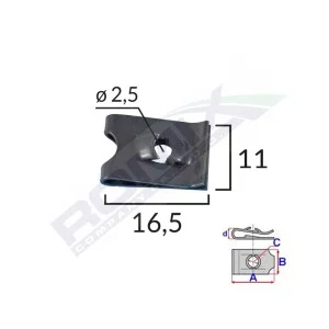 Clips fixare universal - negru set 25 buc, ROMIX
