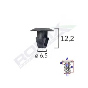 Clips garnitura usa pentru fiat/alfa romeo/lancia set 25 buc, ROMIX