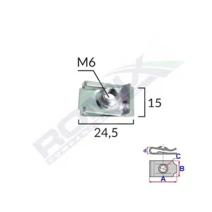 Clips metalic fixare pentru audi/bmw si universal set 10 buc, ROMIX