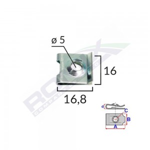 Clips metalic fixare universal set 10 buc