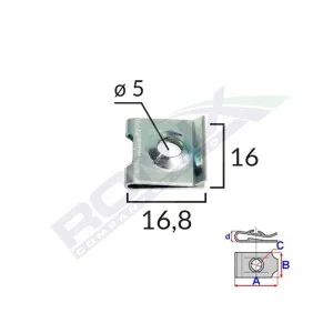 Clips metalic fixare universal set 10 buc, ROMIX