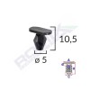 Clips pentru garnituri peugeot, citroen 5x10.5mm negru set 10 buc - 62544 - ROMIX