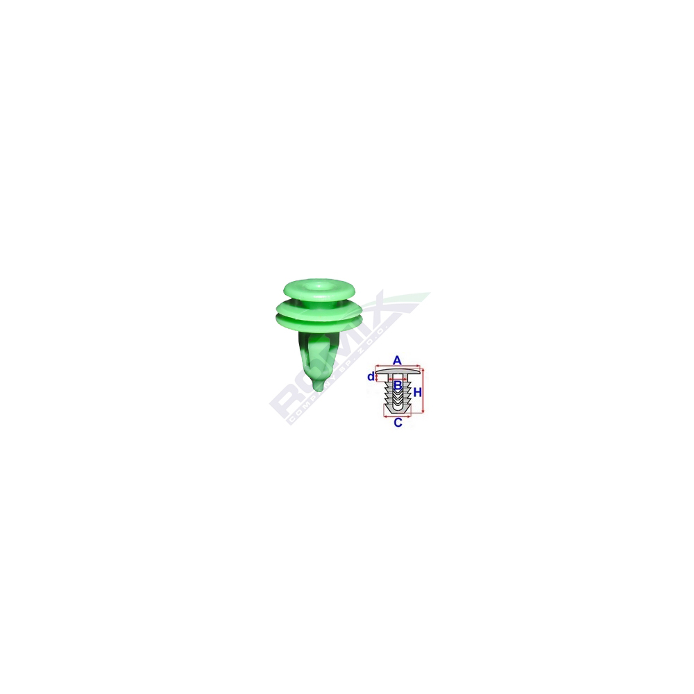 Clips tapiterie pentru chrysler - verde set 10 buc - B18862 - ROMIX