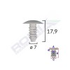 Clips tapiterie pentru fiat 7x17.9mm - gri set 10 buc - 61840 - ROMIX