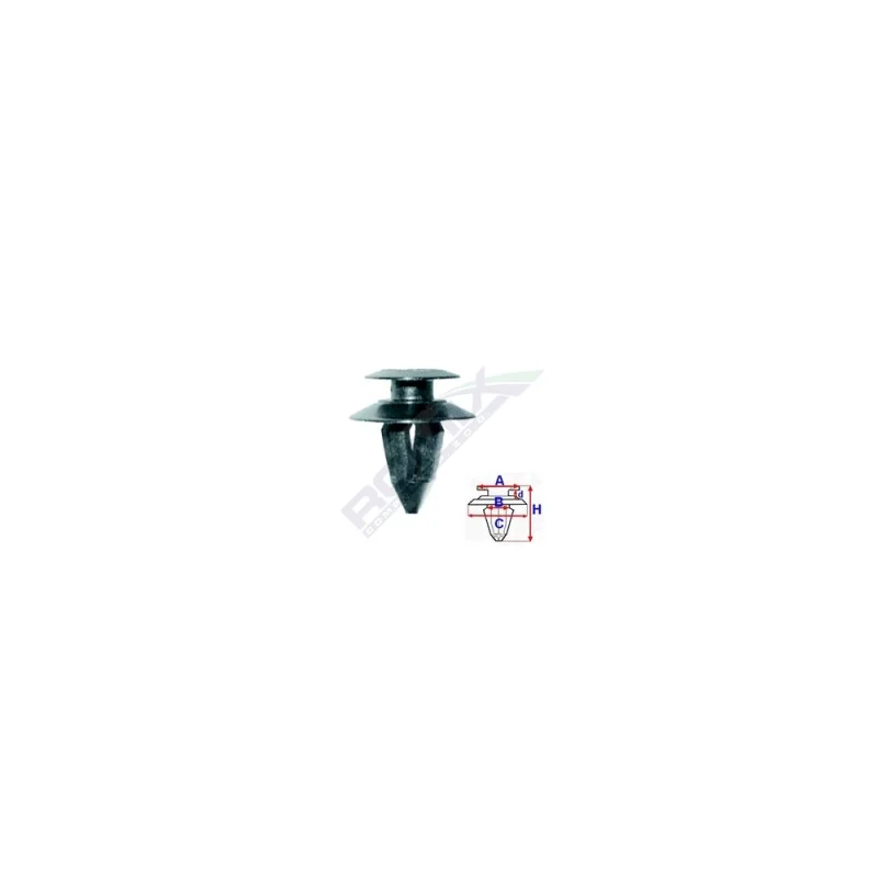 Clips tapiterie pentru grup vag 8x21mm - negru set 10 buc, ROMIX