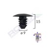 Clips tapiterie pentru grup vag 9x15mm - negru set 10 buc - 61838 - ROMIX
