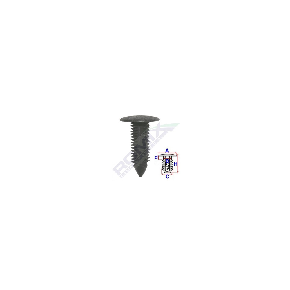 Clips tapiterie pentru mercedes - negru set 10 buc - 10430 - ROMIX