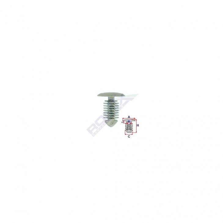 Clips tapiterie pentru opel/citroen/peugeot - gri set 10 buc - 10513 - ROMIX