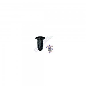Clips tapiterie pentru renault 8.9x21.2mm - negru set 10 buc