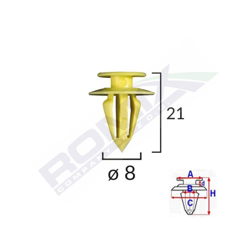 Clips tapiterie pentru vw/ford/seat set 10 buc - 62219 - ROMIX