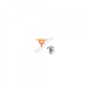 Clips tip garnitura pentru honda4.7x11.2mm - orange set 10 buc