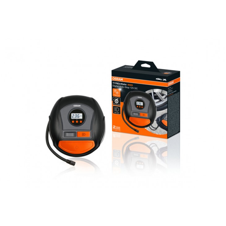 Compresor auto 12v 120 w cu afisaj digital tyreinflate 450 osram - OTI450 - ams-OSRAM