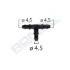 Conector furtun teu universal 4.5mm - negru set 10 buc - 61706 - ROMIX