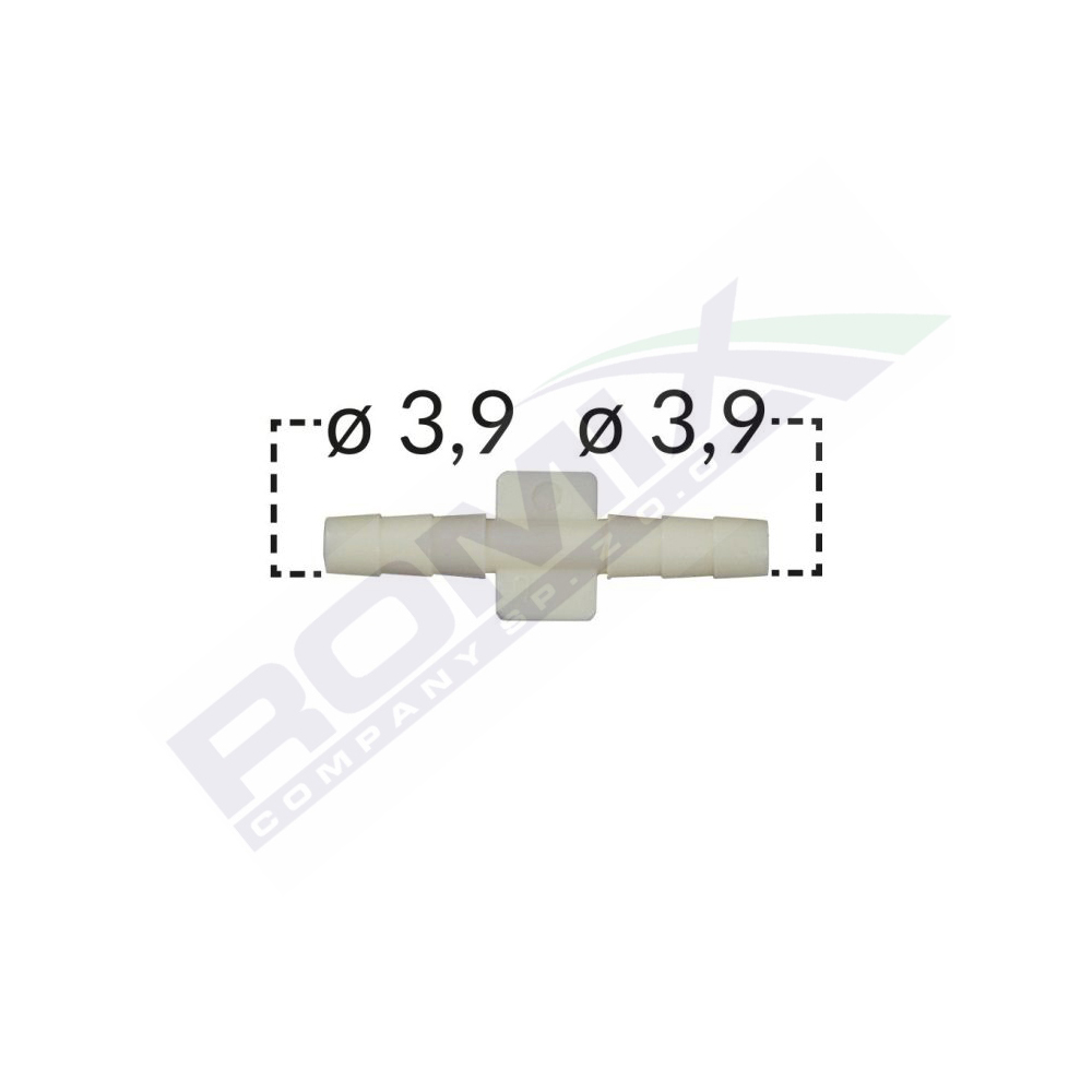 Conector liniar furtun conducte universal 3.9mm - gri set 5 buc