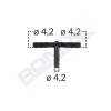 Conector teu furtun conducte universal 4.2mm - negru set 5 buc - 62594 - ROMIX
