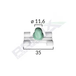 Element fixare bandouri laterale pentru bmw 3 e46 set 10 buc, ROMIX