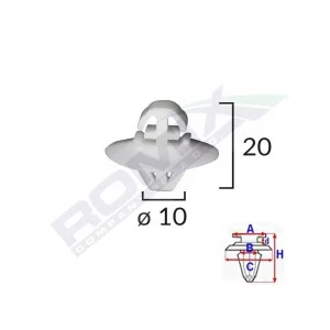 Element fixare bandouri laterale pentru crafter / sprinter set 10 buc, ROMIX