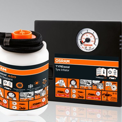Kit reparatii anvelope (compresor + spray reparatii anvelope) tyreseal kit osram