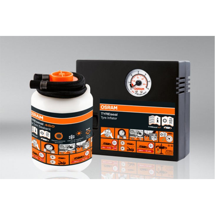 Kit reparatii anvelope (compresor + spray reparatii anvelope) tyreseal kit osram - OTSK4 - ams-OSRAM