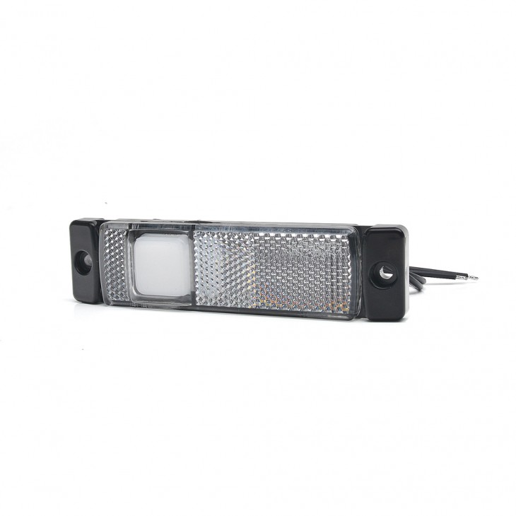 Lampa gabarit led 1237 w45ns, 12v-24v, pozitie alb was - 1237 - WAS