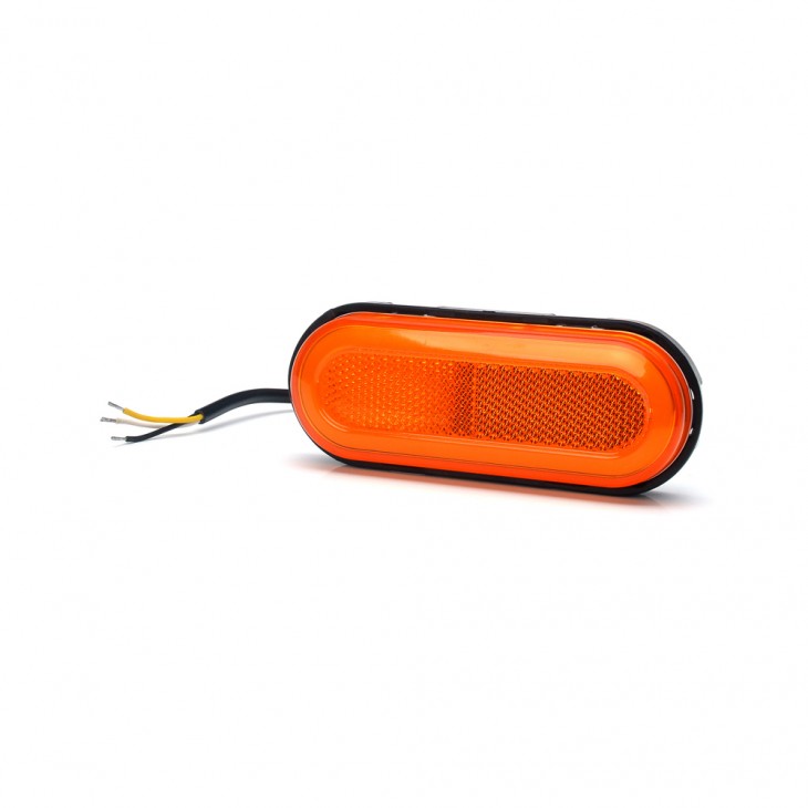 Lampa gabarit led 1420 w198, 12v-24v, pozitie portocaliu cu semnalizare was - 1420 - WAS
