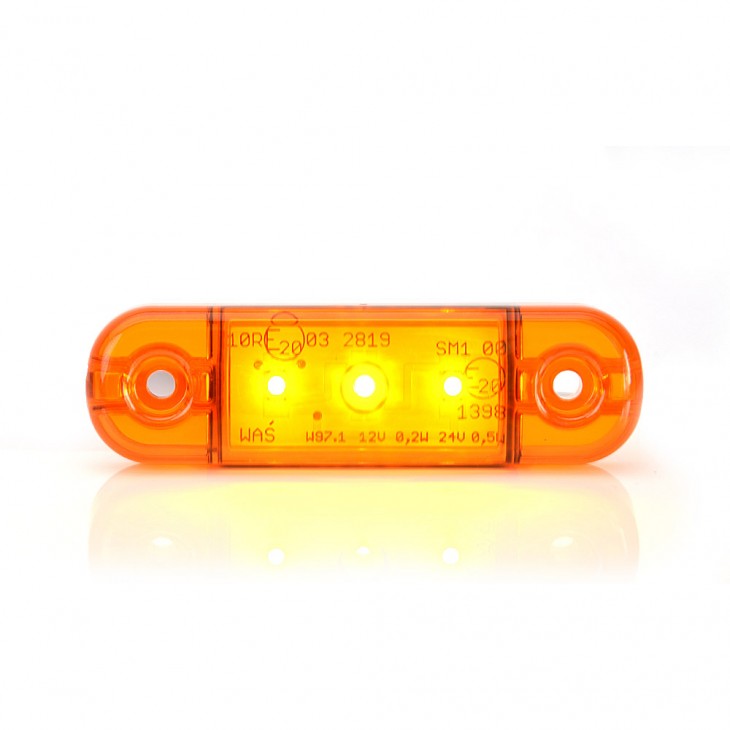 Lampa gabarit led 708 w97.1, 12v-24v, pozitie portocaliu was - 708 - WAS