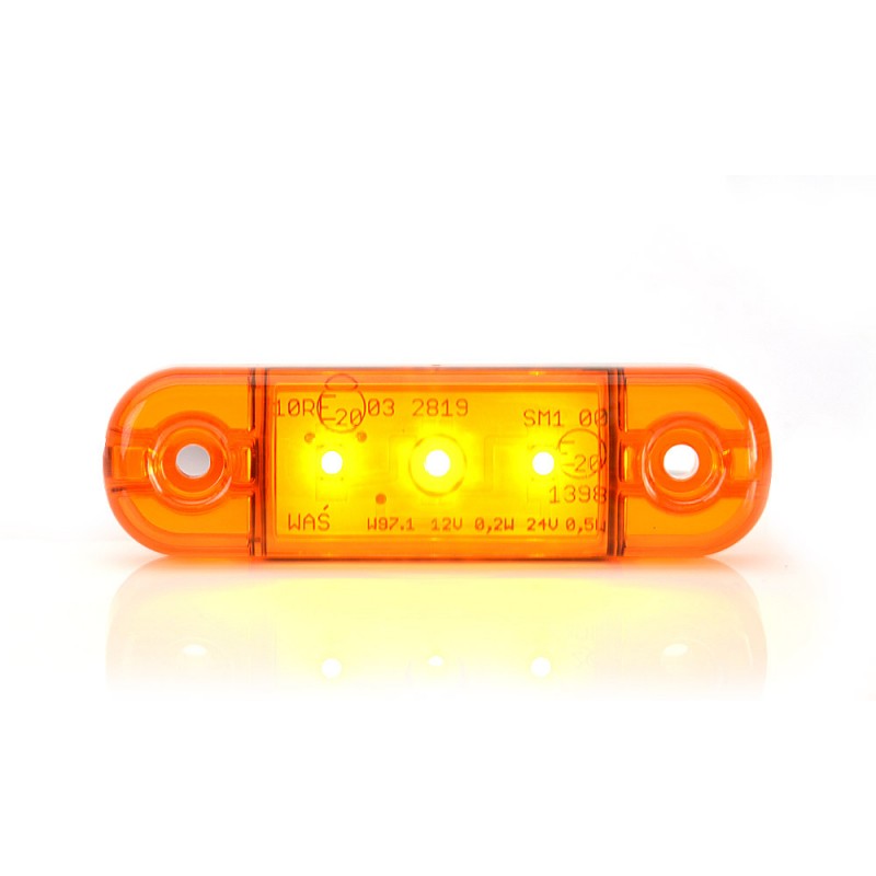 Lampa gabarit led 708 w97.1, 12v-24v, pozitie portocaliu was - 43410 - WAS