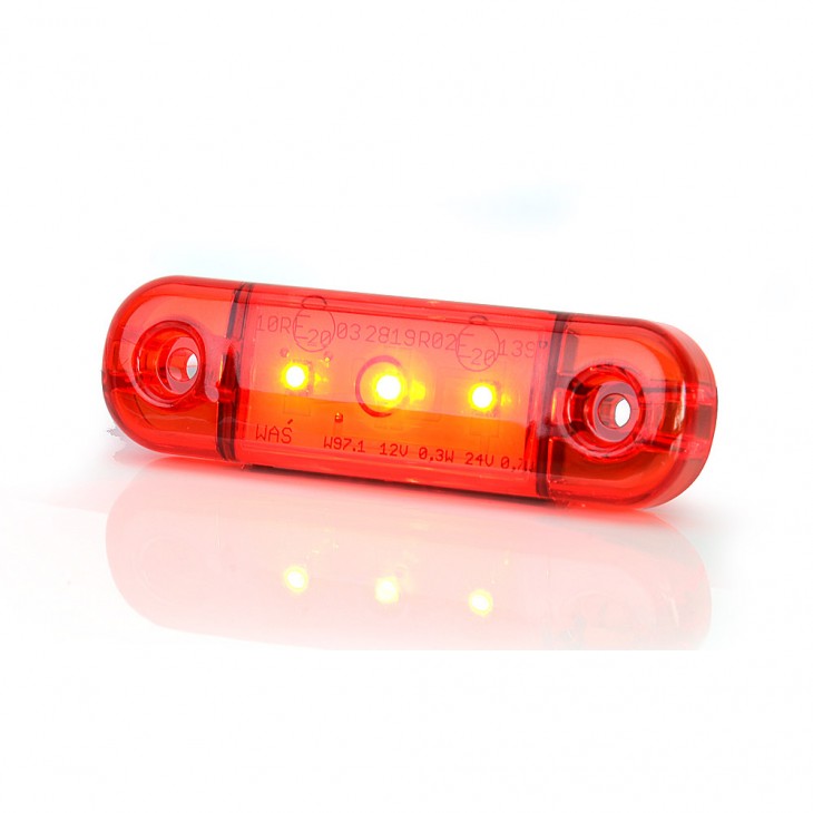 Lampa gabarit led 709 w97.1, 12v-24v, pozitie rosu was - 709 - WAS