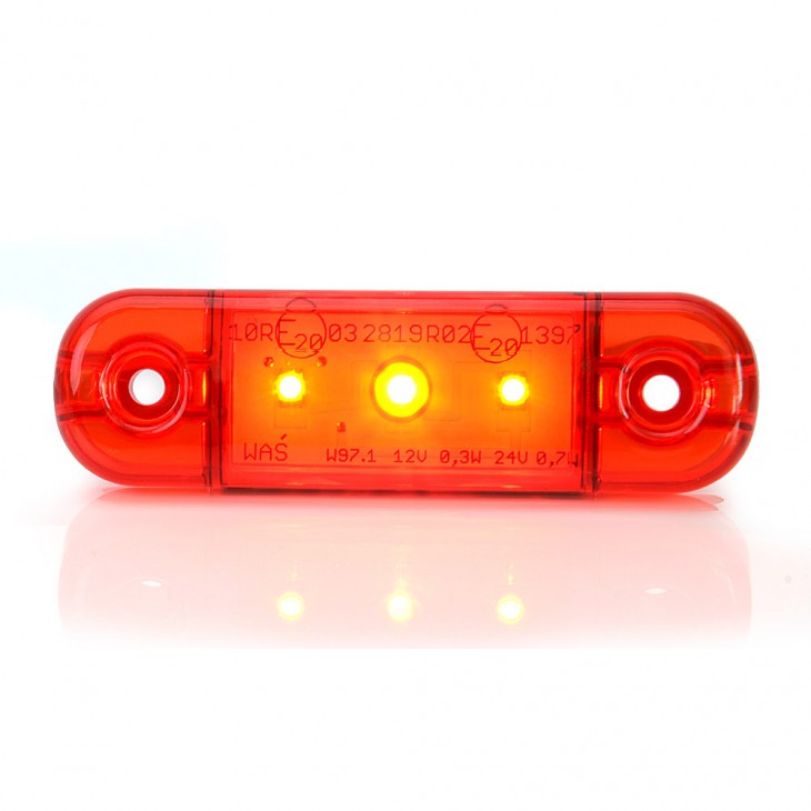 Lampa gabarit led 709 w97.1, 12v-24v, pozitie rosu was - 709 - WAS