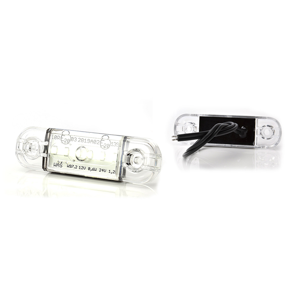 Lampa gabarit led 713 w97.2, 12v-24v, pozitie alb was - 713 - WAS
