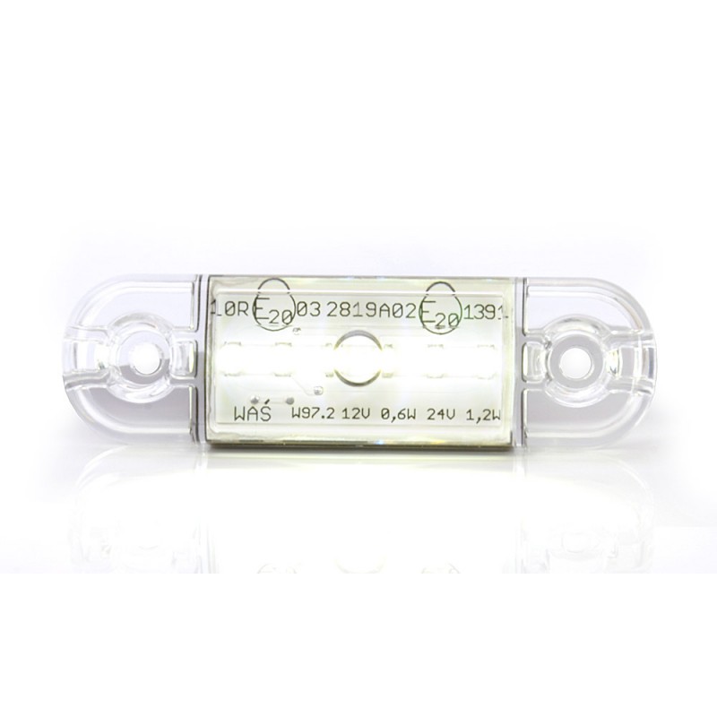 Lampa gabarit led 713 w97.2, 12v-24v, pozitie alb was - 43415 - WAS
