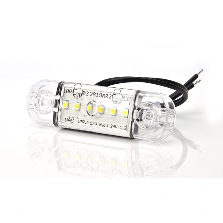Lampa gabarit led 713 w97.2, 12v-24v, pozitie alb was - 713 - WAS