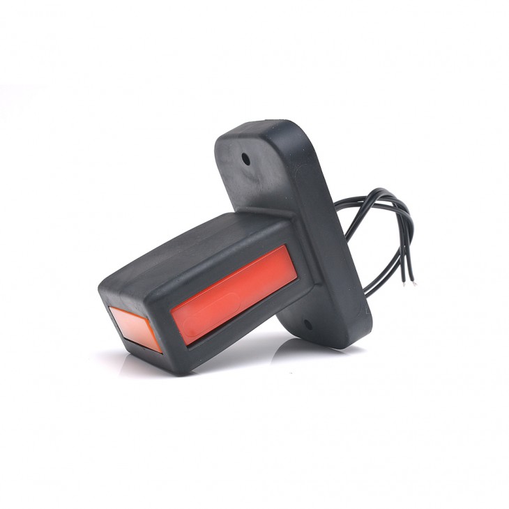 Lampa gabarit led cu brat 1169 w168.32, 12v-24v, pozitie alb / rosu / portocaliu was - 1169 - WAS