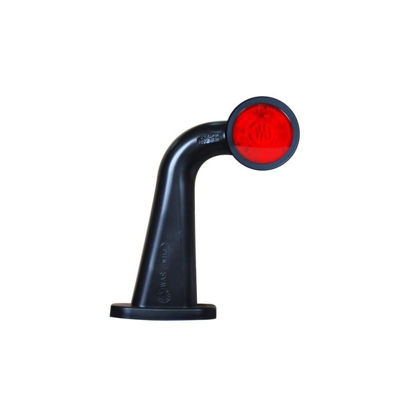 Lampa gabarit led cu brat 499bcl w21.5w, 12v-24v, pozitie alb / rosu stanga was - 43407 - WAS