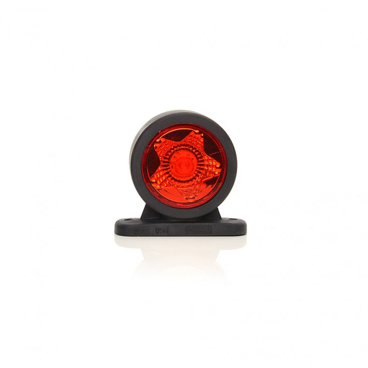 Lampa gabarit led cu brat 883 w56star, 12v-24v, pozitie alb / rosu was - 883 - WAS
