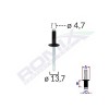 Popnit universal negru 4.7mm set 10 buc - 61733 - ROMIX