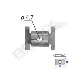 Priza montare 12 x 14 pentru surub 4.7 set 10 buc, ROMIX