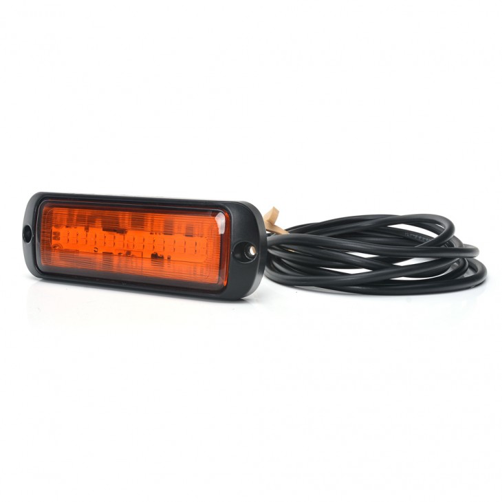 Proiector stroboscopic led portocaliu 1469 w218 cu montare in grila, 2 faze flash, 12v-24v, 21w was - 1469 - WAS