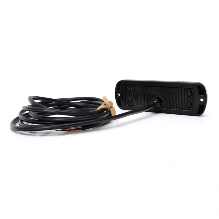 Proiector stroboscopic led portocaliu 1469 w218 cu montare in grila, 2 faze flash, 12v-24v, 21w was - 1469 - WAS
