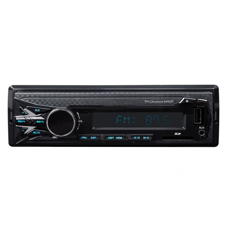 Radio mp3 player auto dab si rds pni clementine 8480bt 4x45w, 12/24v, cu sd, usb, aux, rca, bluetooth si usb 1.5a - PNI-8480BT - PNI