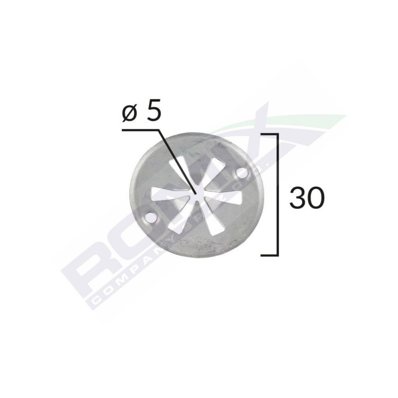 Saiba de fixare capac pentru audi/seat/vw 5x30mm - alb set 10 buc - 61828 - ROMIX