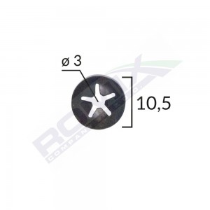 Saiba fixare tapiterie universal - negru - 10.5mm set 25 buc