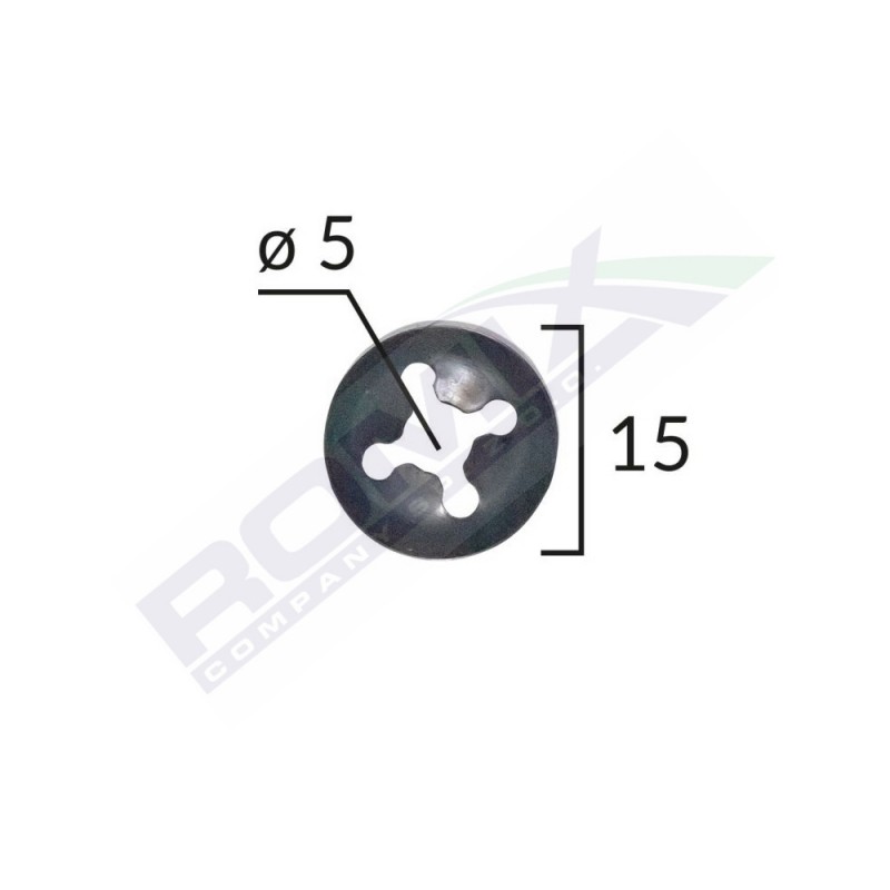 Saiba fixare tapiterie universal - negru - 15mm set 25 buc - 61581 - ROMIX