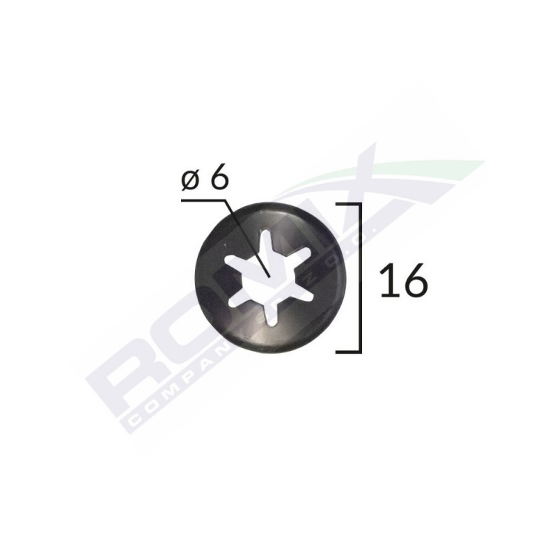 Saiba fixare tapiterie universal - negru - 16mm set 25 buc - 61583 - ROMIX